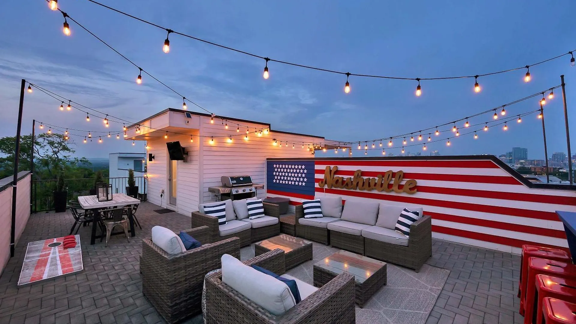 Rooftop Deck & Shuffleboard Bbq Near Downtown Nashville Prázdninový dům